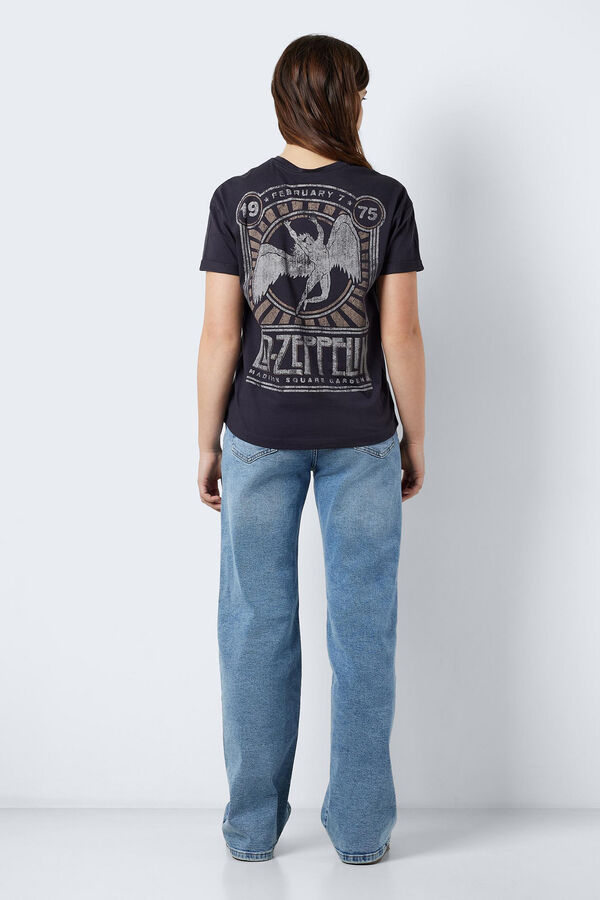 Noisy May Camiseta estampado frontal y trasero cinzento