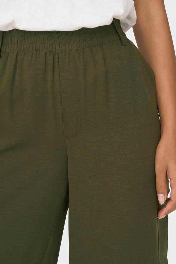 Springfield Pantalón cargo fluido verde