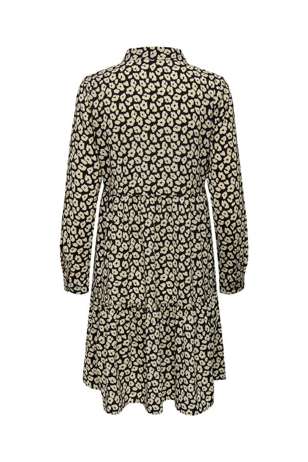 JDY Vestido estampado camiseiro cru