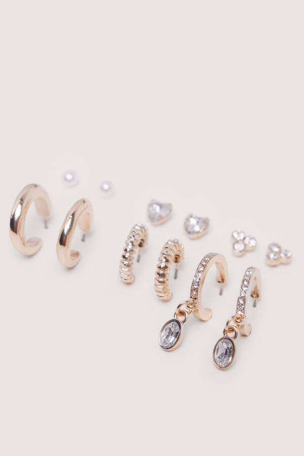 Springfield Pack pendientes aros dorados brillo amarillo