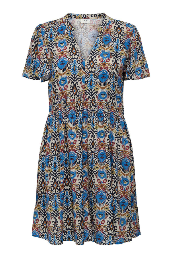 JDY Vestido corto estampado beige