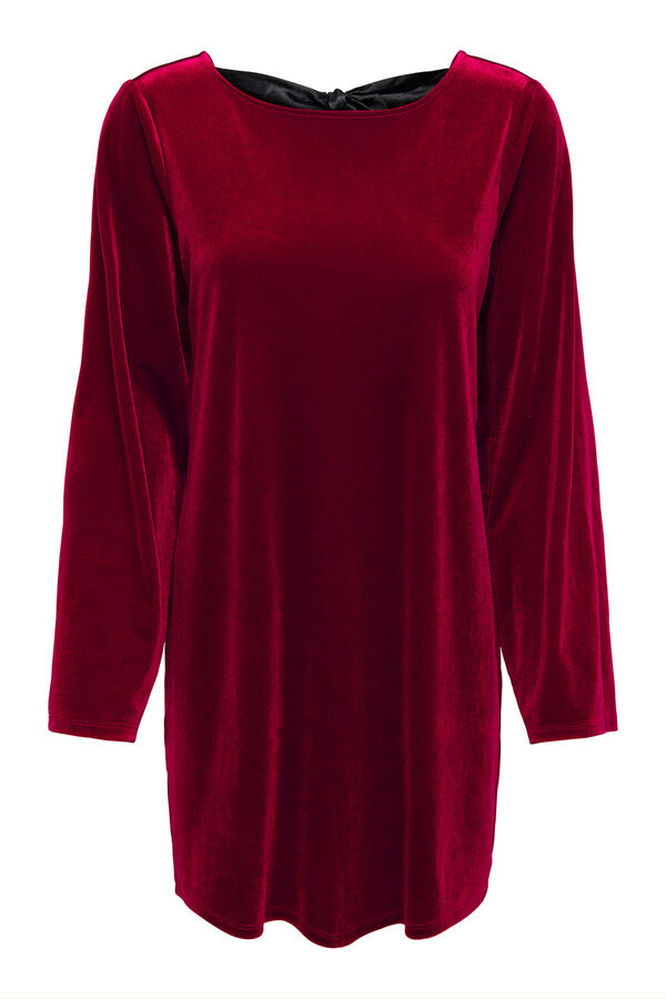 JDY Vestido curto de veludo rosa