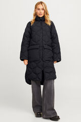 Jack & Jones Sobretudo comprido acolchoado preto