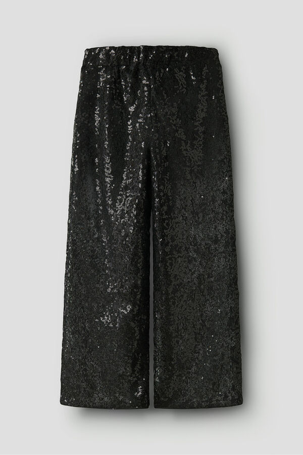 Name It Cal&ccedil;a culotte de lantejoulas para menina preto