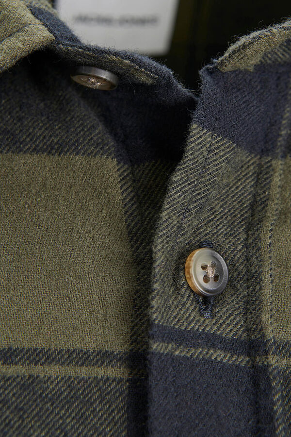 Jack & Jones Camisa cuadros slim fit verde