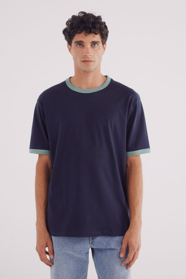 Springfield Camiseta Contraste azul