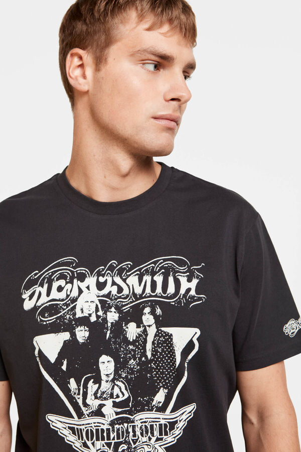Springfield Camiseta Aerosmith gris oscuro