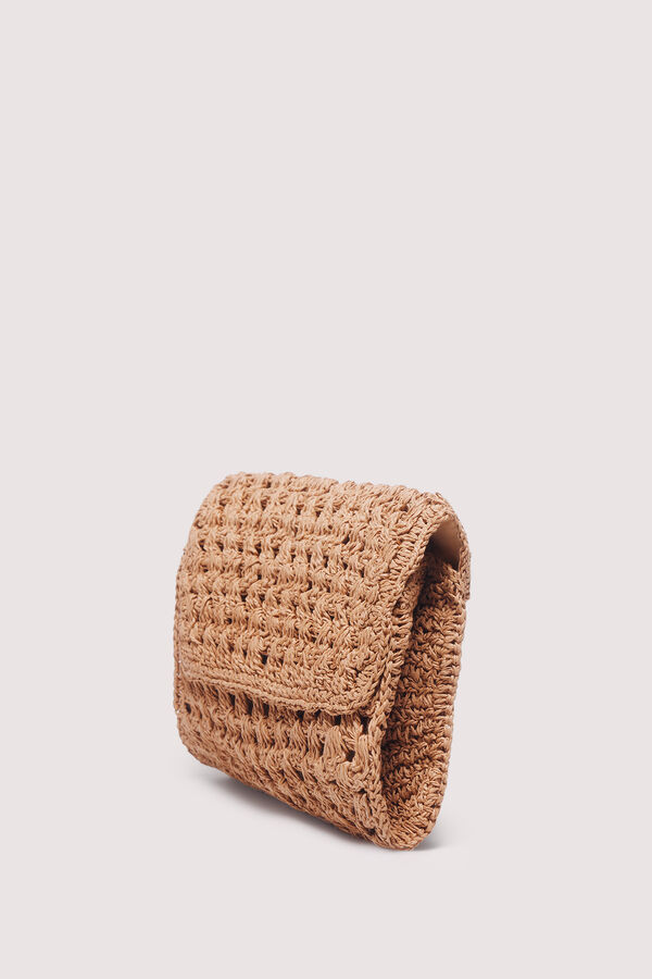 Springfield Mala ombro ráfia castanho