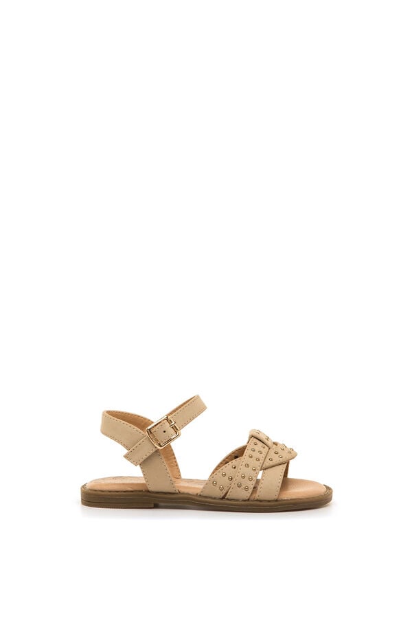 MTNG Sandalias planas beige