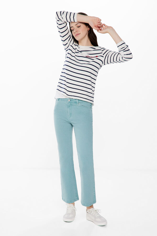 Springfield Jeans Color Kick Flare turquesa