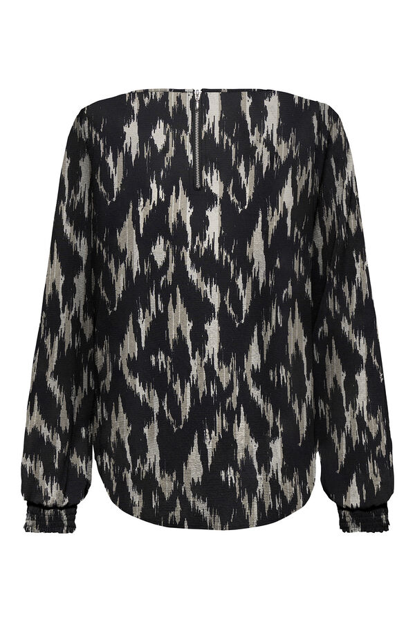 Only Blusa fluida de manga larga negro