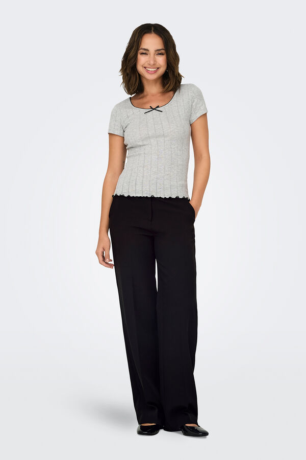 Only Calças de terno retas preto