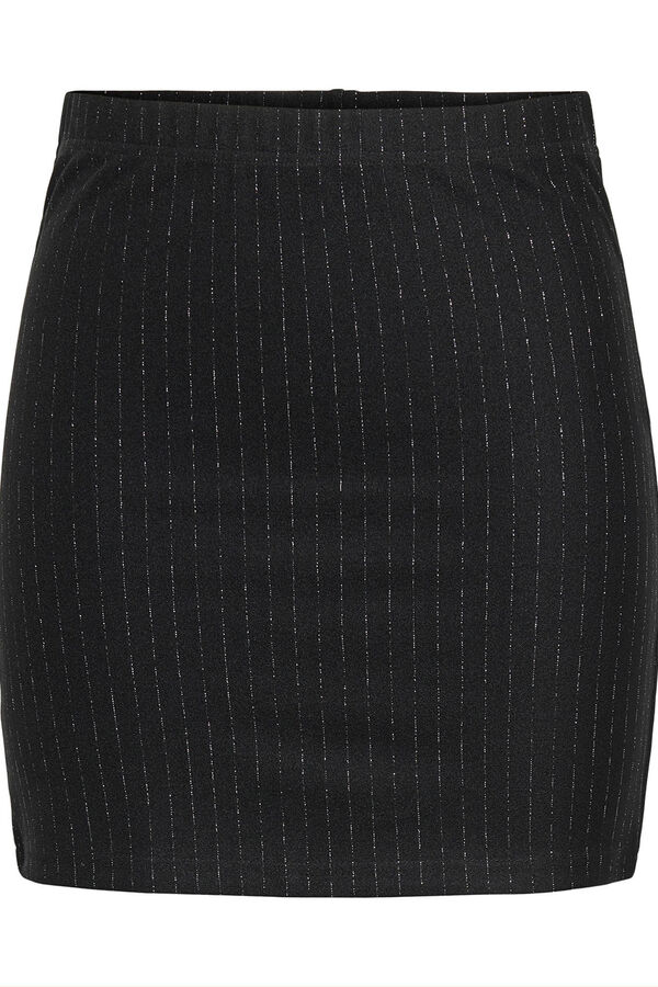 JDY Falda corta lurex negro