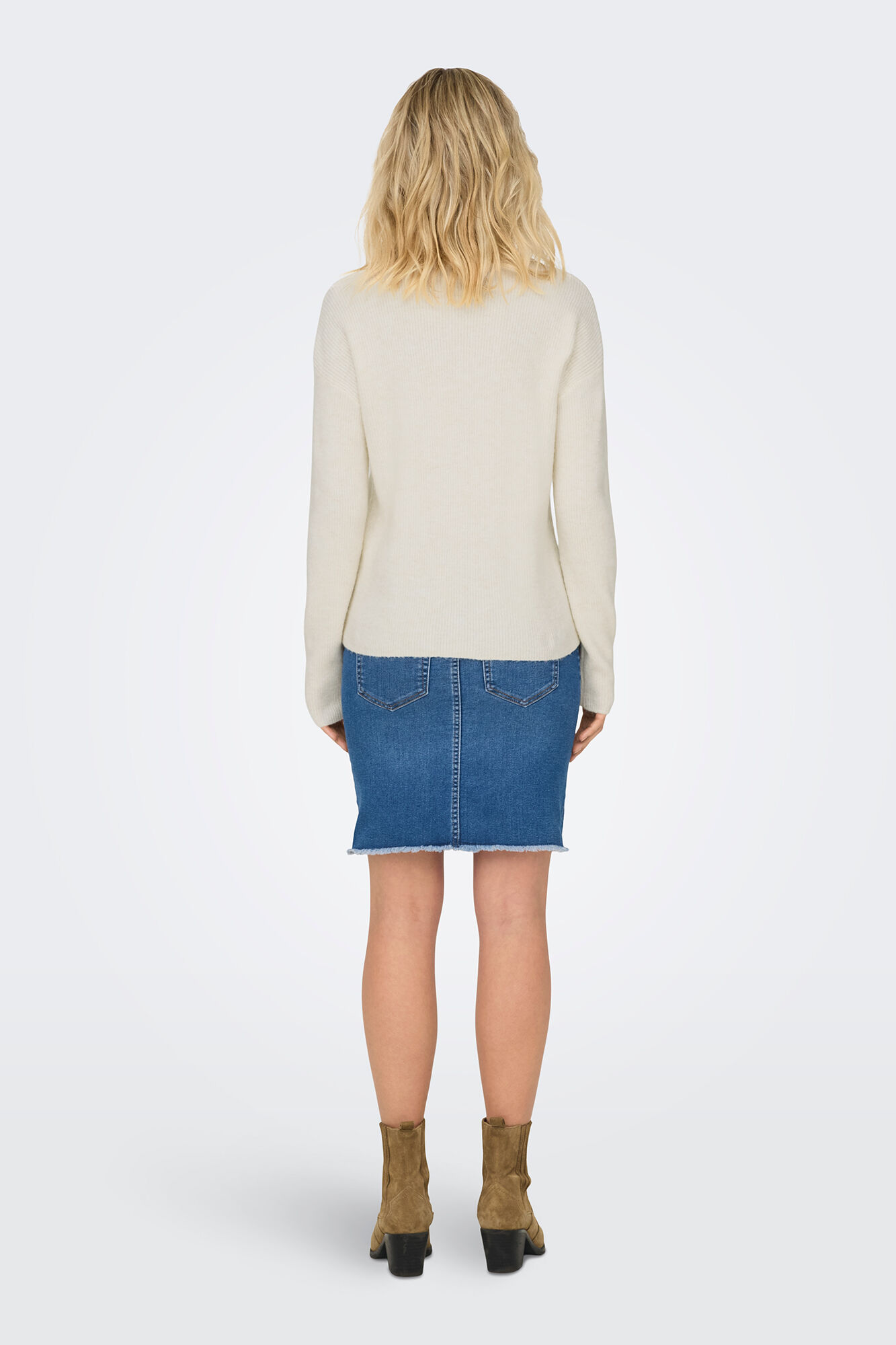 JDY Jersey liso de manga larga