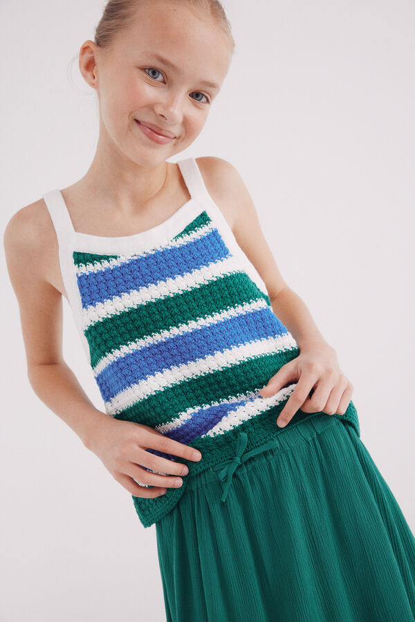 Springfield Kids saia midi para menina verde