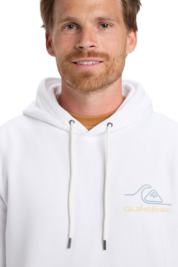 Quiksilver Light Waves - Sudadera con capucha para hombre blanco
