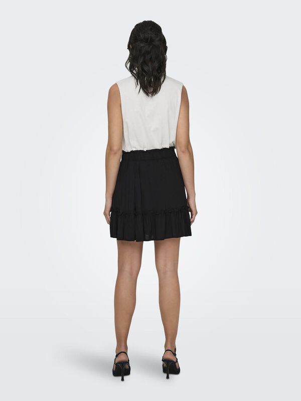 JDY Saia curta folho preto