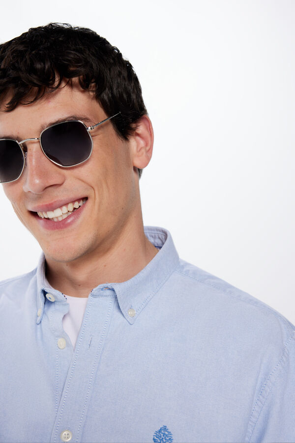 Springfield Gafas de sol met&aacute;licas forma hexagonal gris