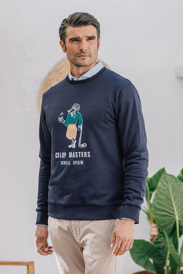 Celopman Sweatshirt B&aacute;sico  azul