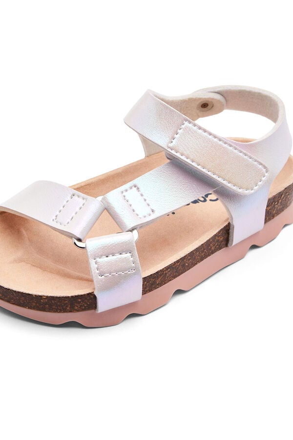 Conguitos Sandalias Bio Tiras Iridiscente blanco