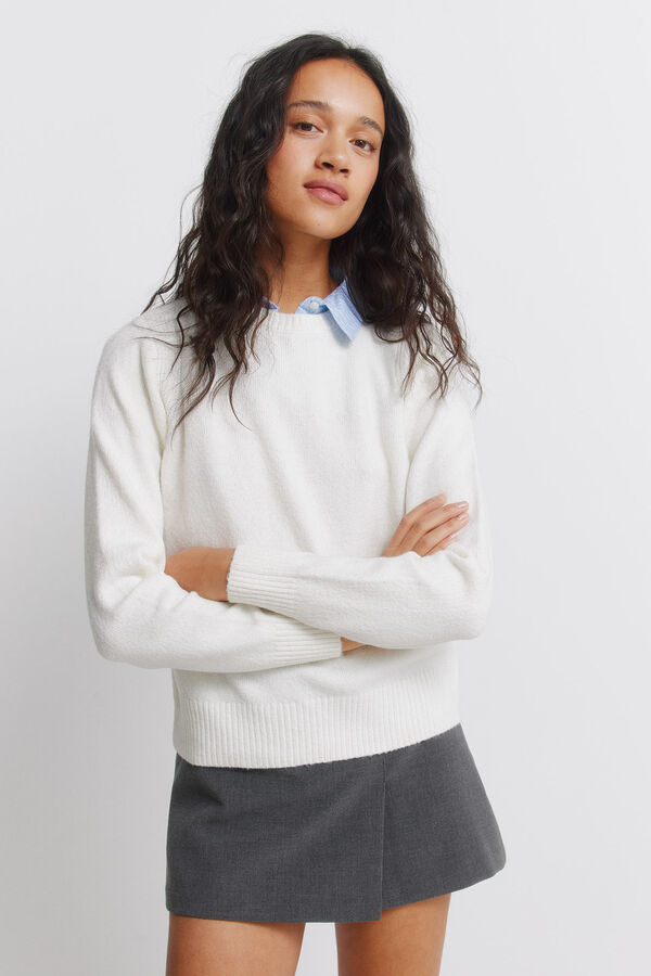 Springfield Camisola gola de malha bege