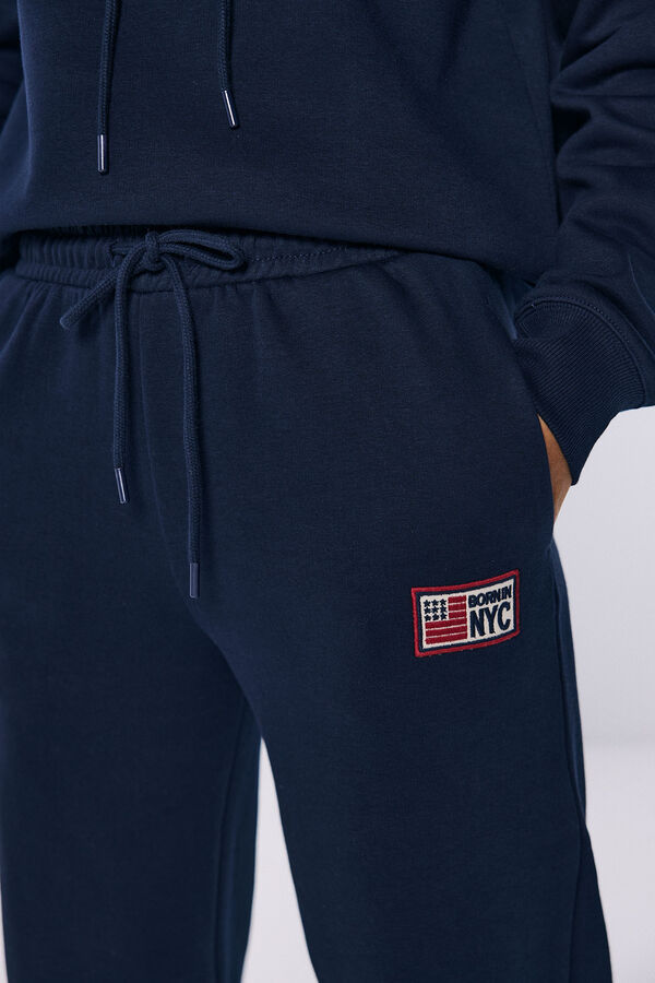 Springfield Pantal&oacute;n jogger algod&oacute;n azul