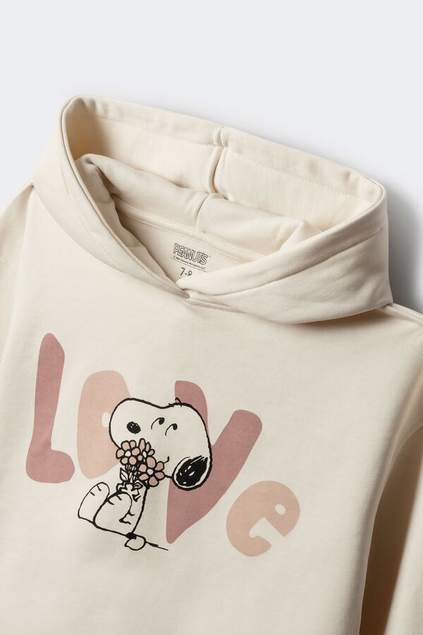 Springfield Kids Sudadera con capucha snoopy ni&ntilde;a. blanco