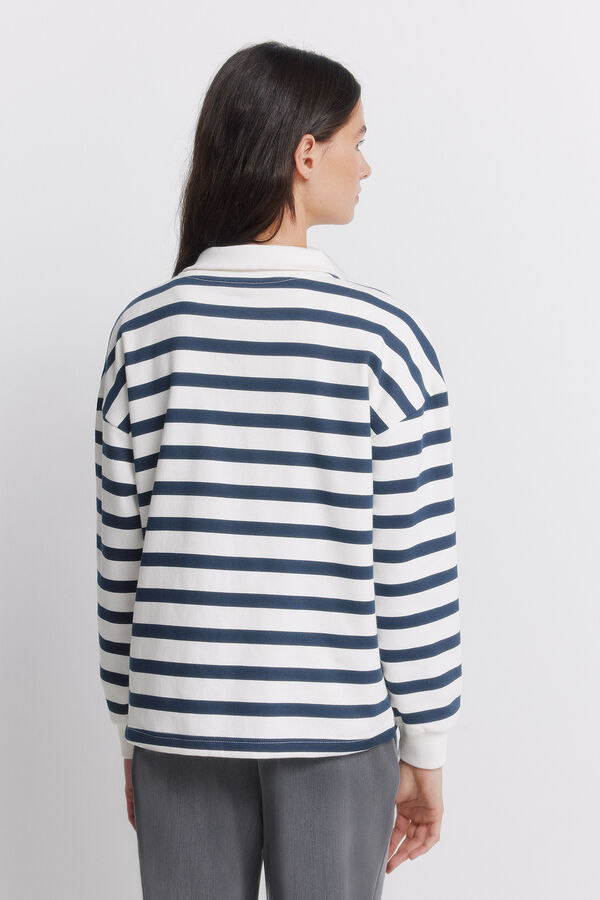 Springfield Sweatshirt de riscas bege