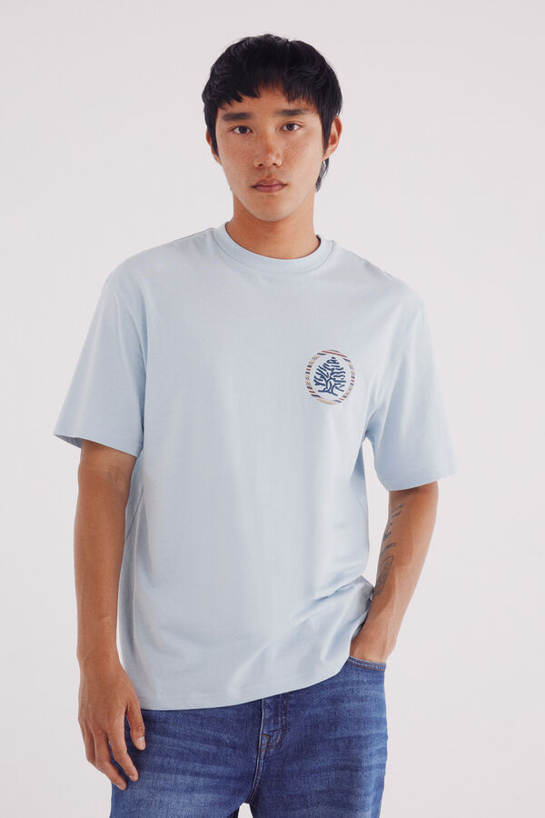 Springfield Camiseta árvore étnica azul