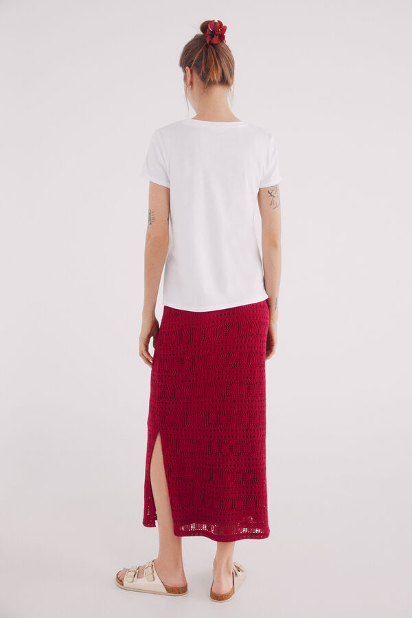 Springfield Saia midi de crochet estampado