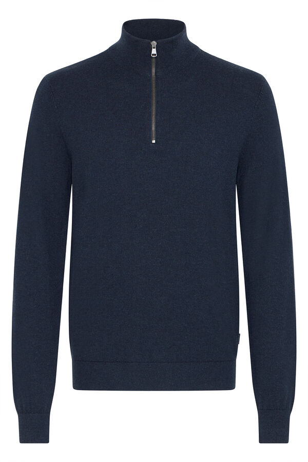 Blend Jersey cuello alto azul