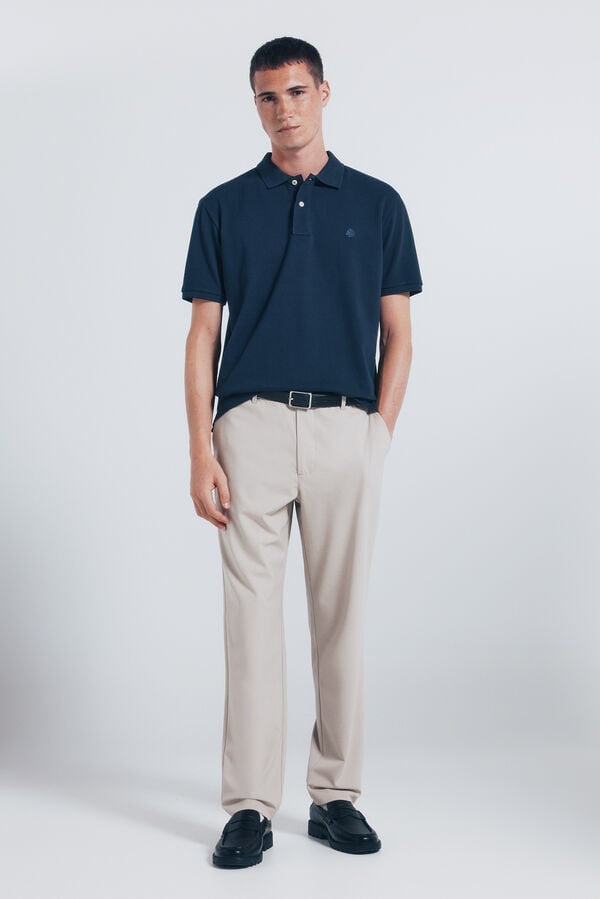 Springfield Polo piqu&eacute; b&aacute;sico regular fit azul