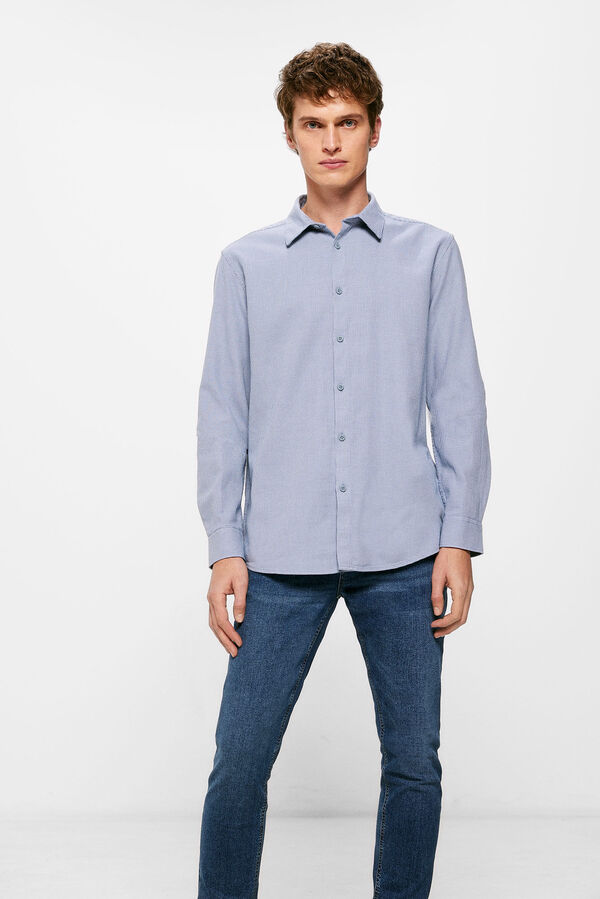 Springfield Camisa estructura azul
