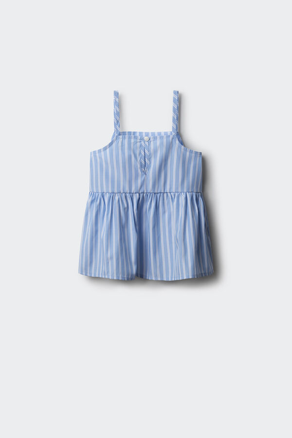 Springfield Kids Top riscas de alças para menina  azul