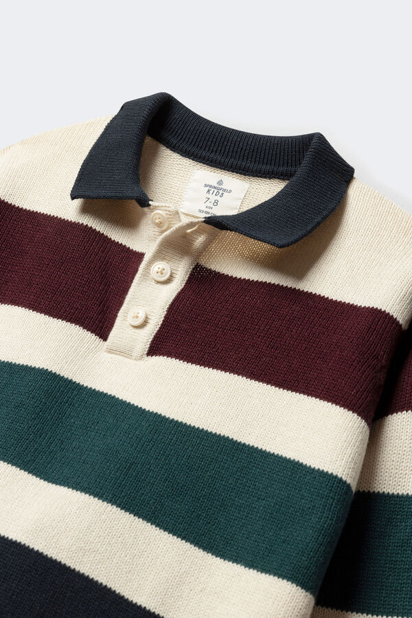 Springfield Kids Sweatshirt riscas para meninos branco