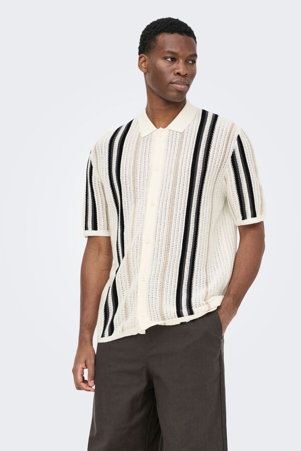 Only & Sons Camisa de manga curta em malha branco