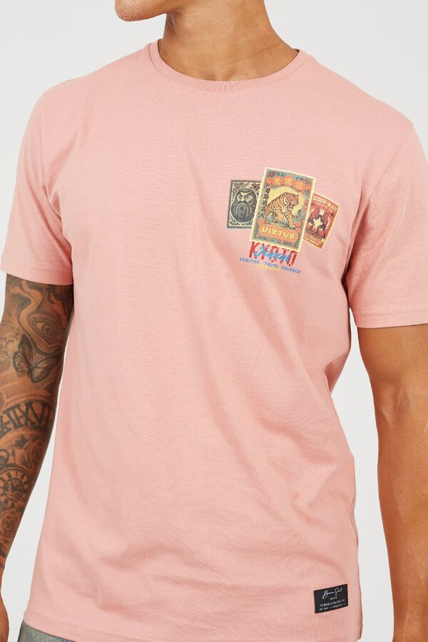 Brave Soul T-shirt de manga curta estampada rosa