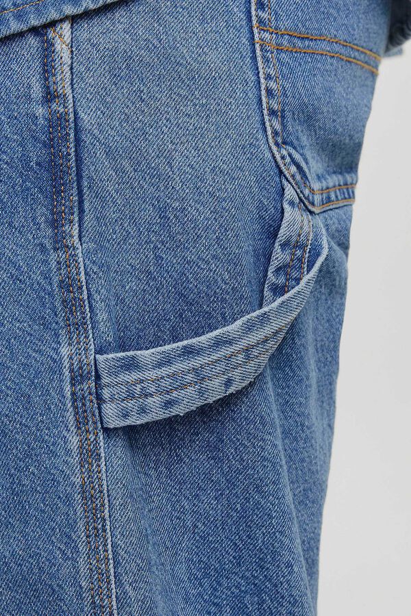 Jack & Jones Calça jeans de carpinteiro folgada azul