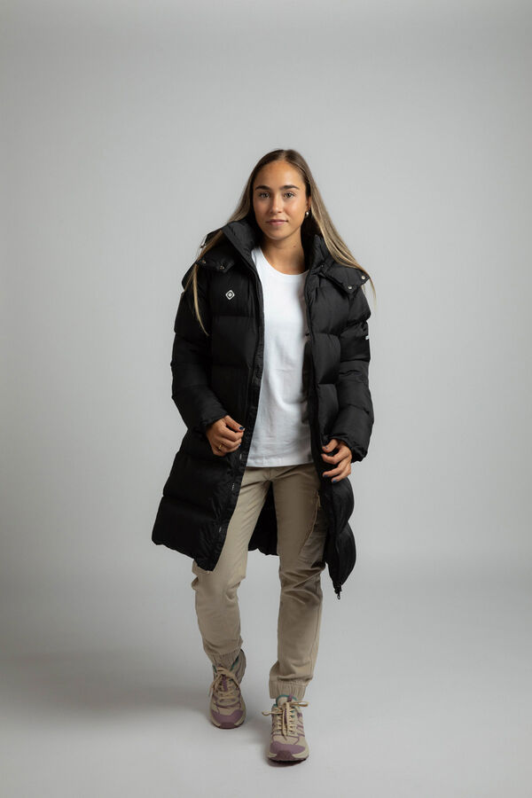 Izas Sobretudo de fibra longa preto