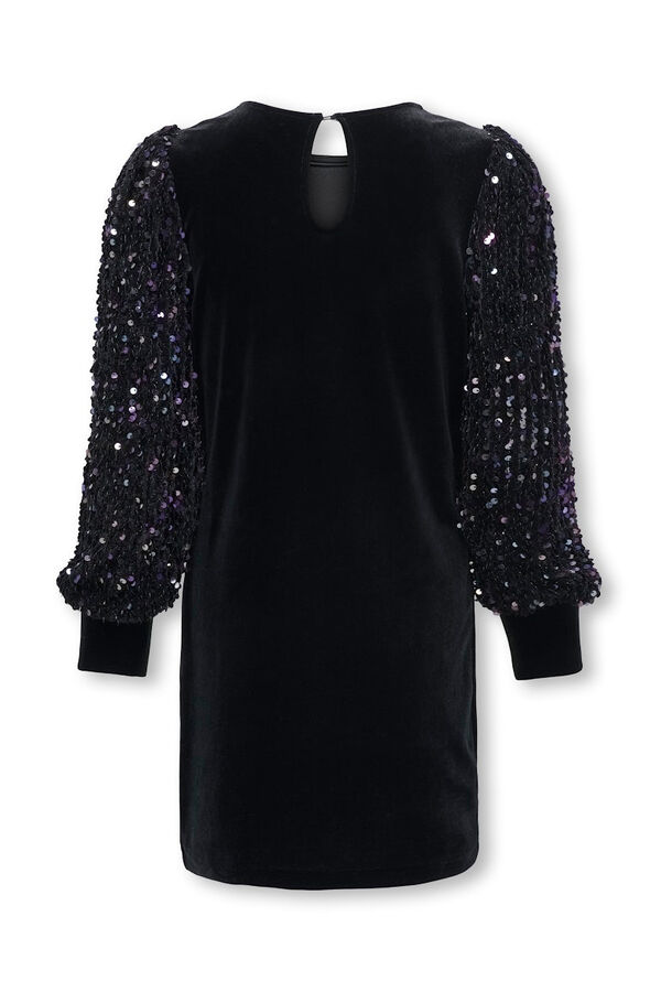 Only Girls Vestido curto de lantejoulas preto