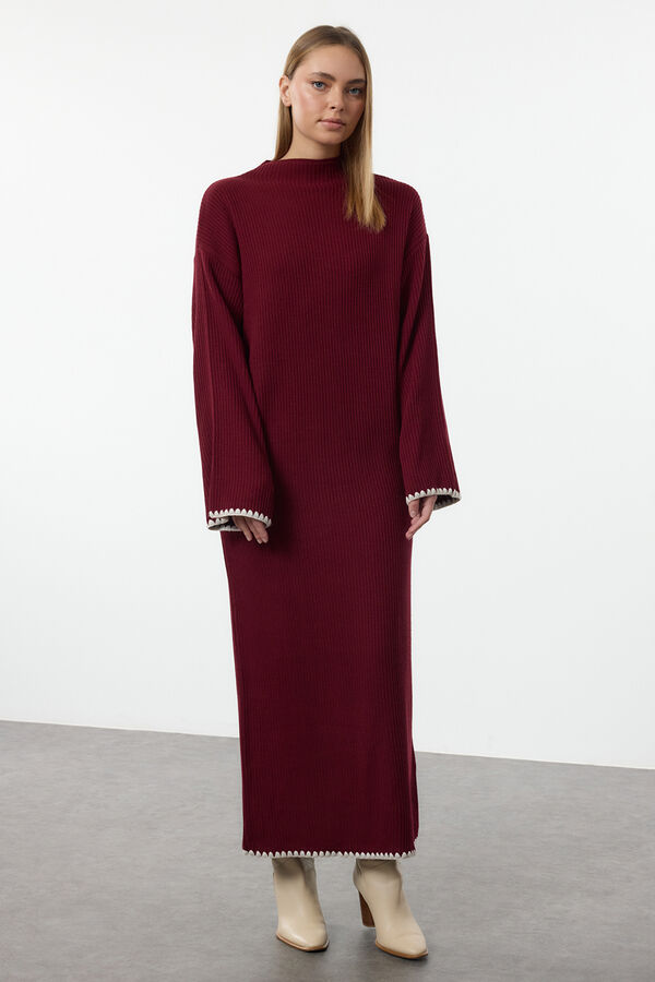 Trendyol Vestido longo de malha estampado