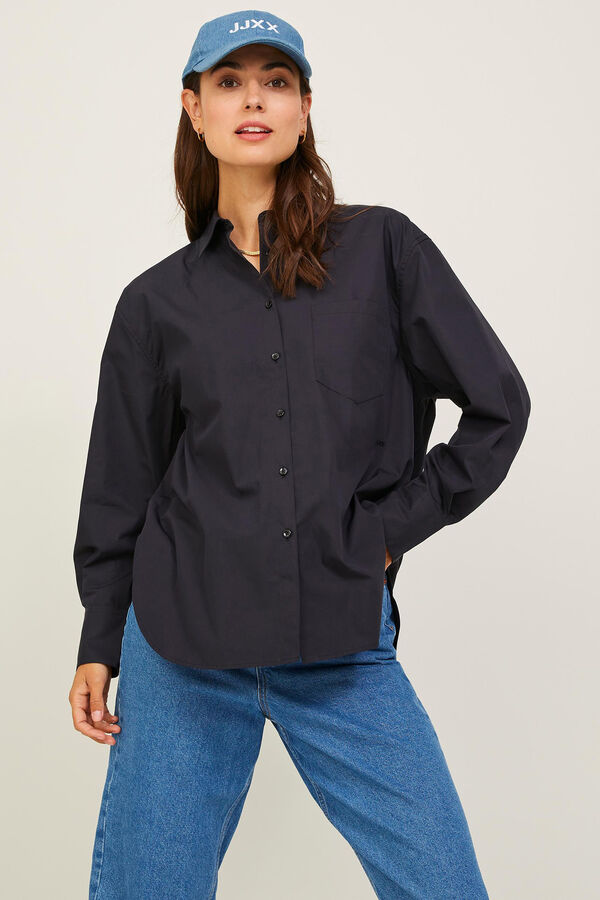Jack & Jones Camisa popel&iacute;n negro