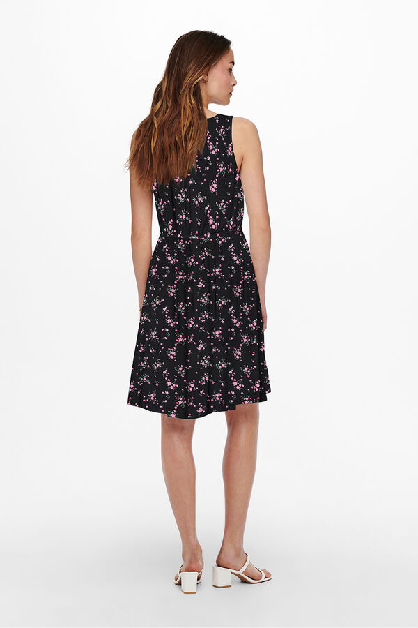 Only Vestido curto de al&ccedil;as cru