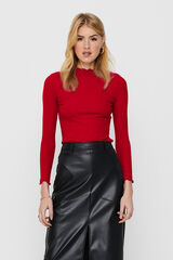 Only Su&eacute;ter manga larga rojo