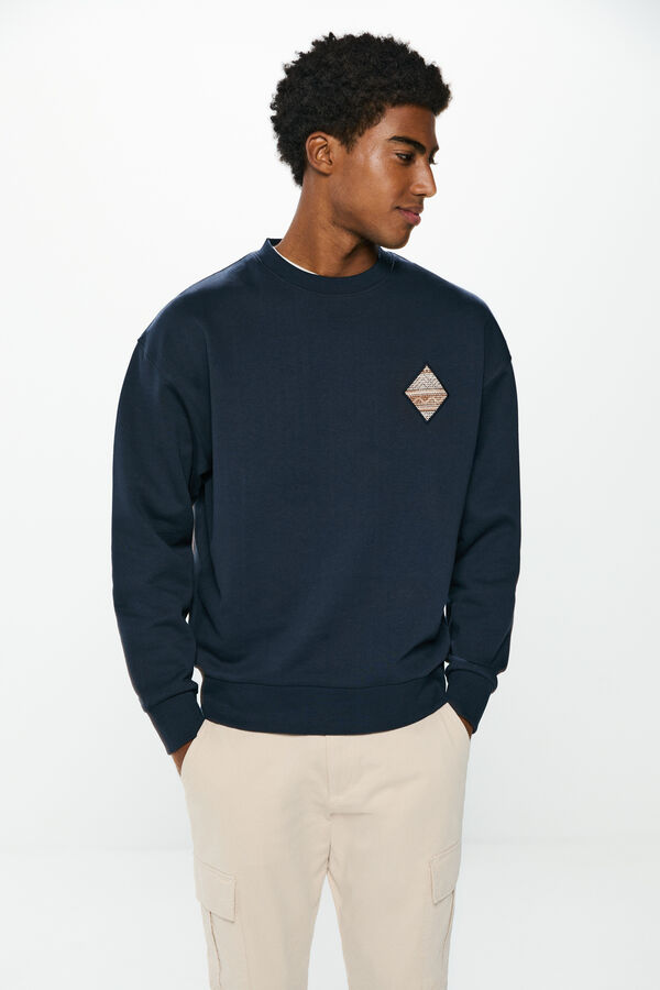 Springfield Sudadera parche azul