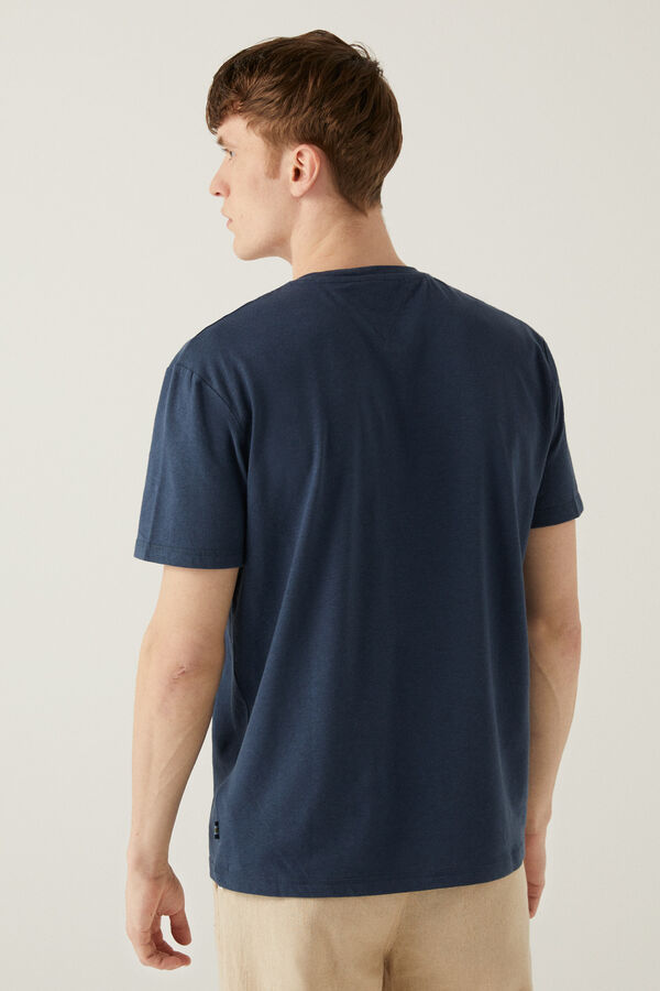Springfield T-shirt linho azulado