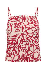 Only Blusa estampada de tirantes rojo