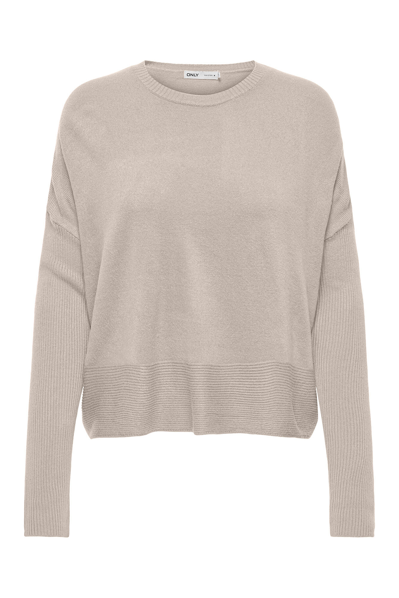 Only Camisola de malha fina com gola redonda