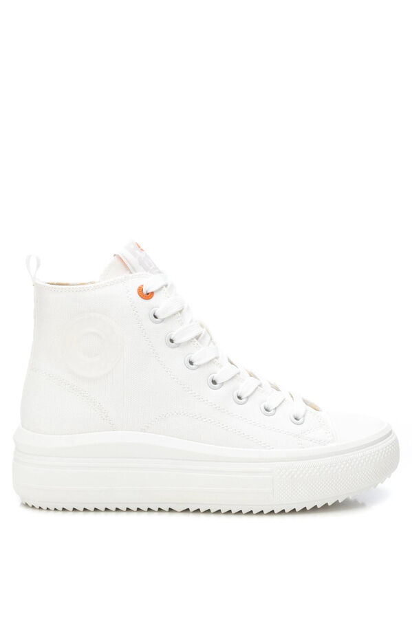 Refresh Bota Feminina Em Lona Bege  branco