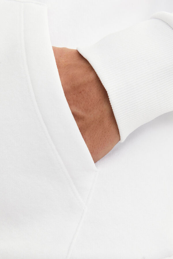 Jack & Jones Sudadera est&aacute;ndar fit capucha blanco